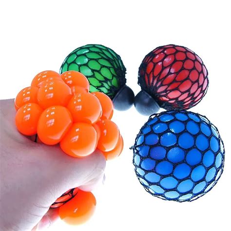 6cm Magic Colorful Mesh Stress Ball For Kid Toys Grape Ball Buy Cheap