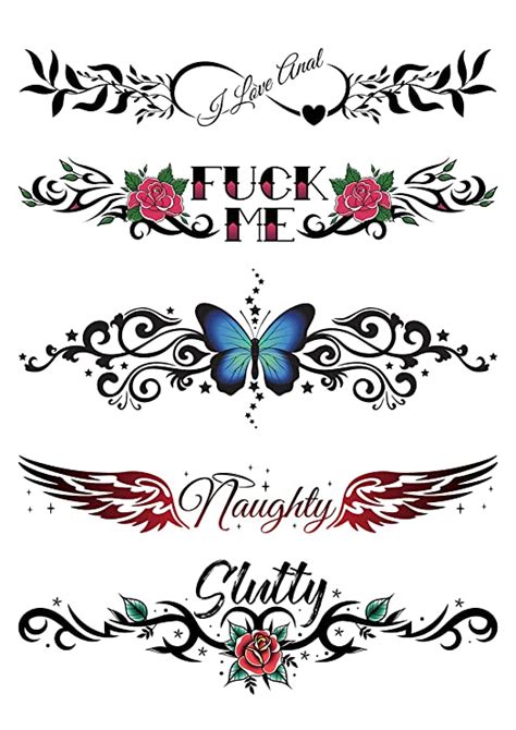 Kink Ink 5 Large Sexy Naughty Temporary Tattoos For Women Ladies Adult Fun For