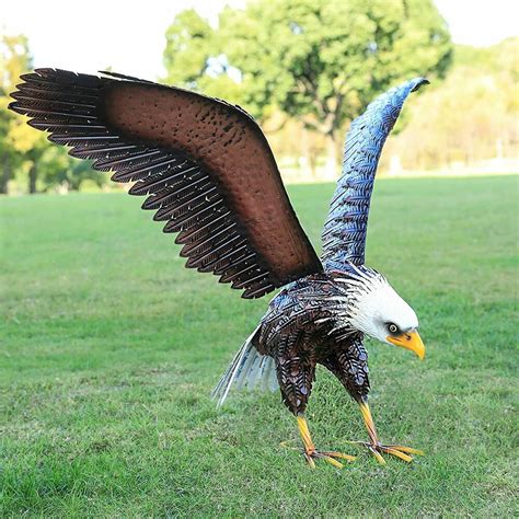 america eagle statue sculpture metal bald eagle garden statue bird yard decor ebay large