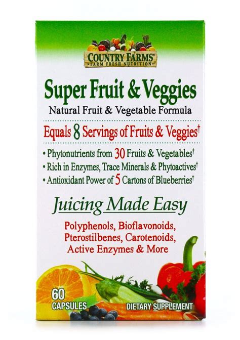 Country Farms Super Fruit And Veggies Capsules 30 Fruits And