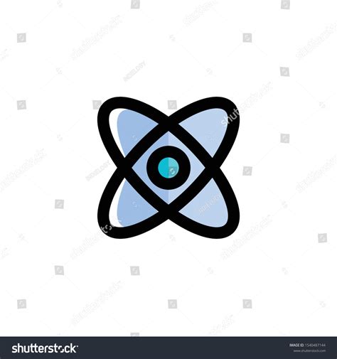 Atom Icon Universe Logo Space Symbol Stock Vector Royalty Free