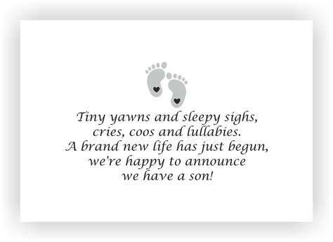 Newborn Baby Boy Announcement Sms To Friends Newborn Baby
