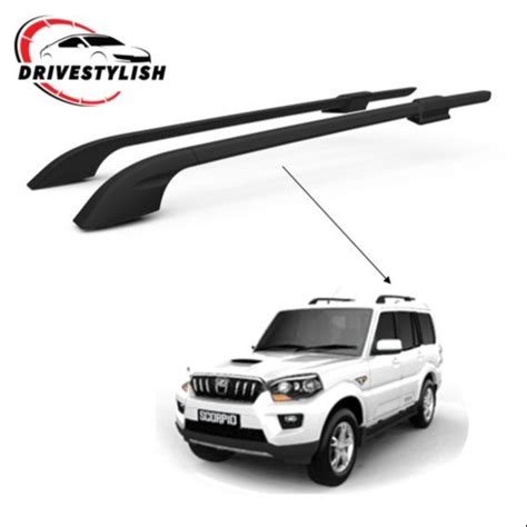 Abs Black And Silver Drivestylish Roof Rails For Mahindra Scorpio 2014 At