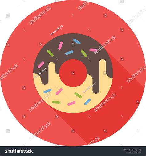 Doughnut Sprinkled Icon Vector Image Can Stock Vector Royalty Free