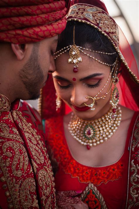 Indian Bride And Groom Wedding Portraits