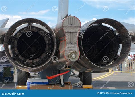 Fighter Jet Airplane Exhaust Nozzle Editorial Image