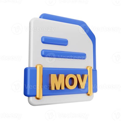 3d File Mov Format Icon 22030606 Png