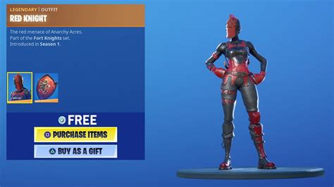 How To Get Red Knight Skin Red For Free In Fortnite Red Knight