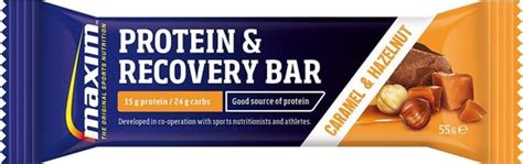 10x Maxim Protein And Recovery Bar Caramel And Hazelnut 55g
