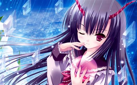 Fond D écran Illustration Anime Pluie Ouvrages D Art Cheveux Pourpres Fille Capture D