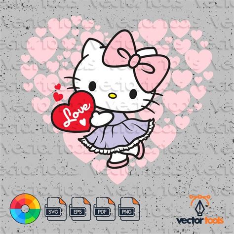 Hello Kitty svg Hello Kitty svg Cut Files Hello Kitty Love | Etsy