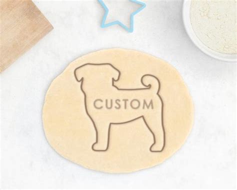 Personalized Pug Cookie Cutter Custom Pug Cookie Cutter Pug Etsy