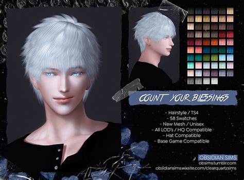 Count Your Blessing Hairstyle Obsidian Sims Sims 4 Hairs
