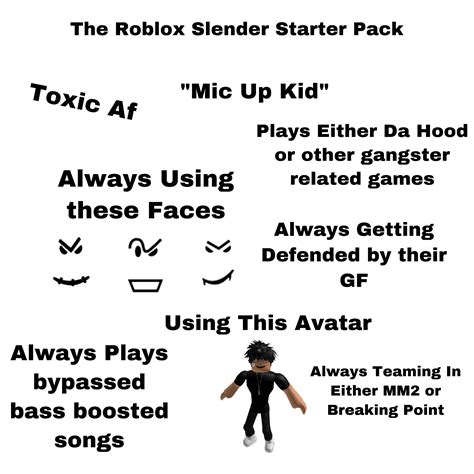 The Roblox Slender Starter Pack Rstarterpacks