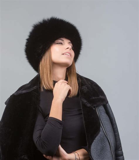 Black Fur Russian Hat 100 Real Fur Accessories Haute Acorn