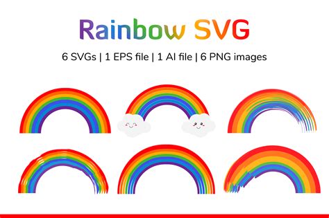 Rainbow Distressed Rainbow Graphic By Pixtordesigns · Creative Fabrica