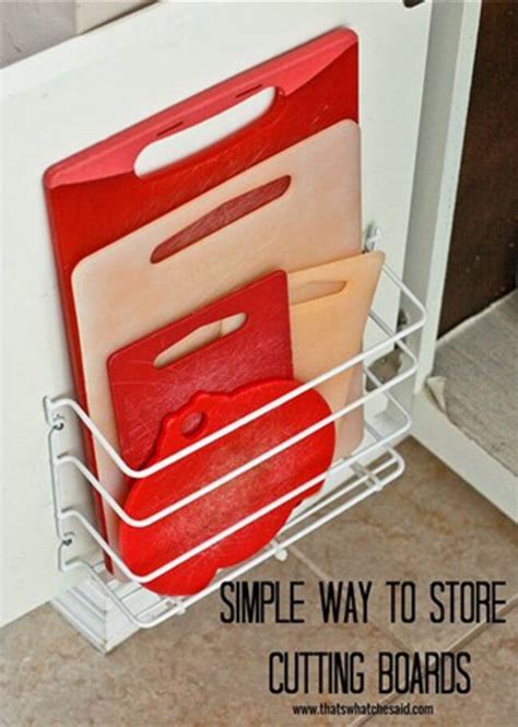 Genius Ideas To Organize Your Kitchen Cabinets Cutting Board