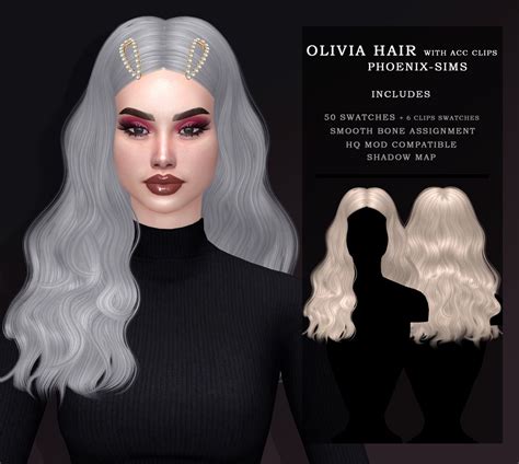 Phoenix Sims Olivia Hair Minary Hair And Nightcrawler 04 Hair