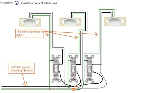 How To Wire Up 3 Switches In A 3 Gang Box To Operate 3 Different Lights