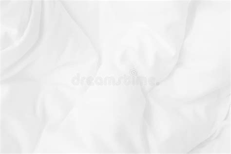 Texture Of White Blanket And Bedding Sheet With Crumpled Or Messy In