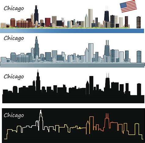 Royalty Free Chicago Skyline Clip Art Vector Images And Illustrations