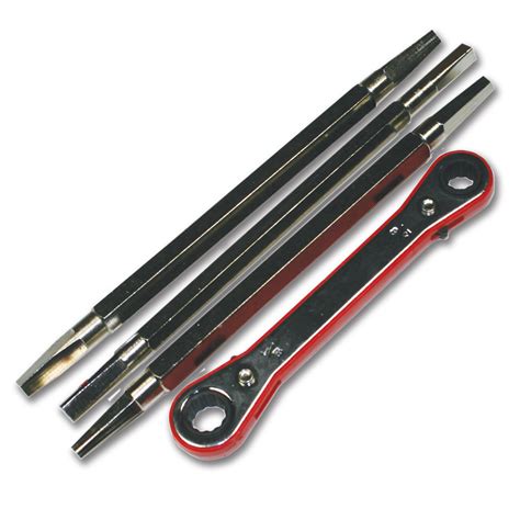 Chadwell Supply Faucet Seat Wrench Kit With Ratchet And Three Seat