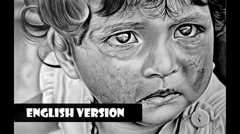 Drawing Realistic Child In Poverty Sketch On Poverty And Child Labor