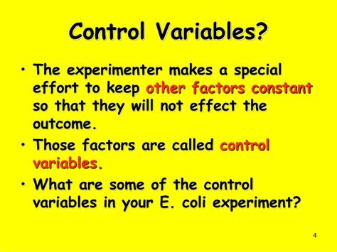 Ppt Scientific Method Controls And Variables Powerpoint