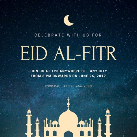 Customize 62 Eid Al Fitr Invitation Templates Online Canva