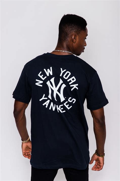 New York Yankees Fasden T Shirt Mens Navy Blue Stateside Sports