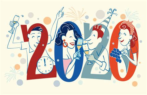 Best Happy New Year 2020 Vector Illustrations Royalty Free Vector