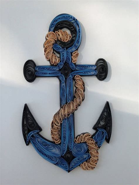 Ships Anchor Quilled Art Quilling Paper Art Nautical Etsy Quilling