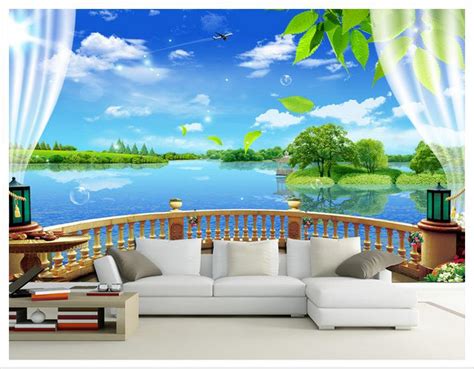 Customized 3d Wallpaper 3d Wall Murals 3 D Scenery Outside The Wind