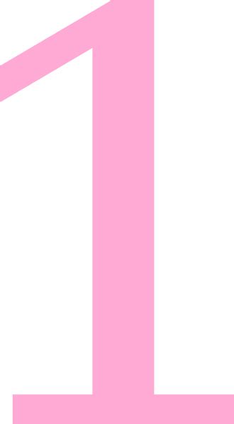 Pink Number 1 Clip Art