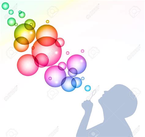 Child Blowing Bubbles Bubbles Background Bubble Illustration