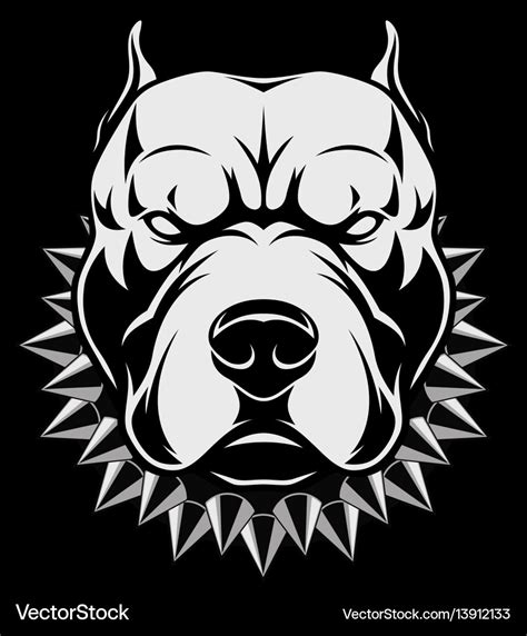 Angry Dog Head Royalty Free Vector Image Vectorstock