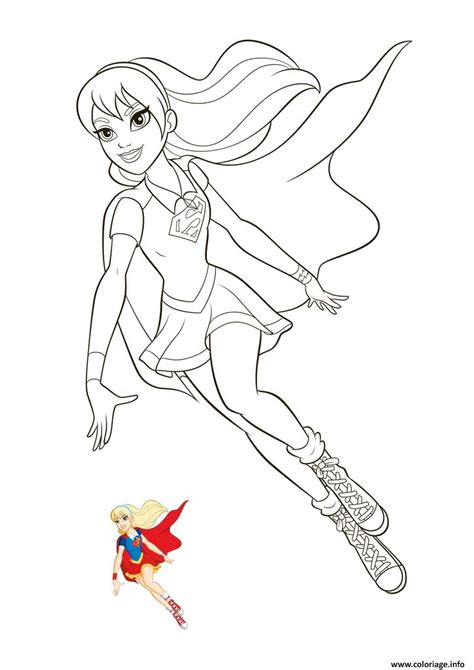 Coloriage Supergirl Super Hero Girls JeColorie