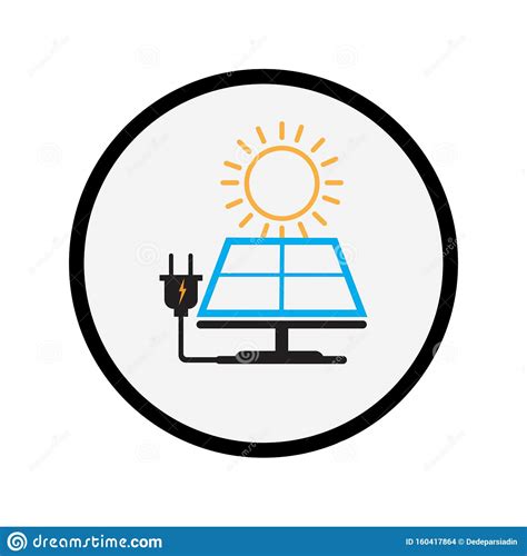 Icono Solar De La Energ a Del Logotipo Ilustración del Vector