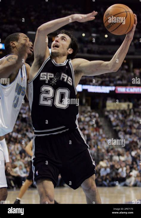 San Antonio Spurs Manu Ginobili Right Of Argentina Goes Up For A