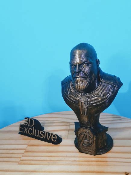 Busto Thanos Impressão Em 3d Com Acabamento Tipo Bronze No Elo7 3d