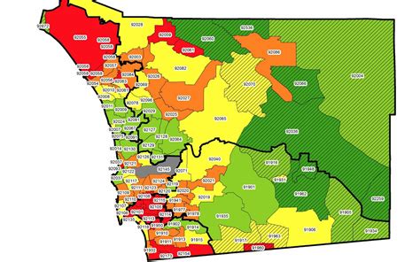 San Diego Zip Code Map Zip Code Mapped