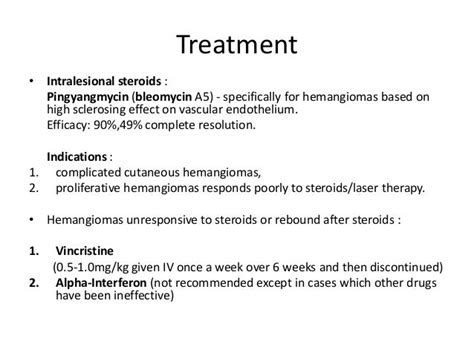 Treatment Of Hemangioma