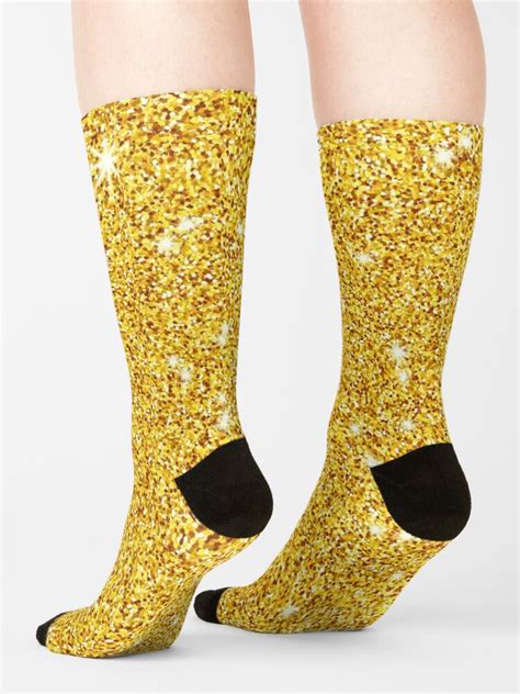 Glitter Sparkle Gold Effect Socks For Sale By Cookymunster Redbubble