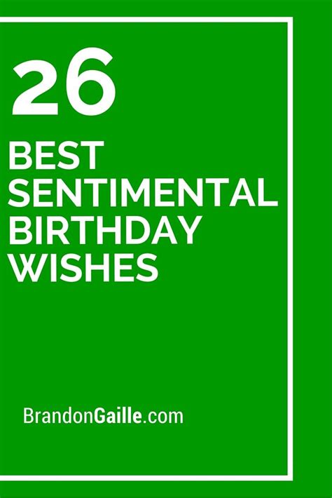 26 Best Sentimental Birthday Wishes Birthdays Cards And Card Sentiments