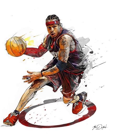 Nba Allen Iverson On Behance Nba Basketball Art Basketball Art Nba Art