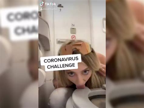 ‘corona Challenge Tiktok Star Films Herself Licking Airplane Toilet