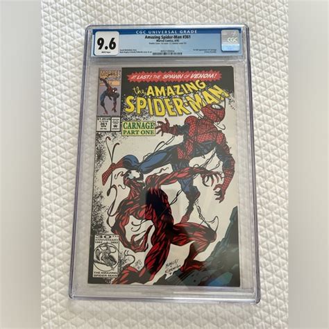 Marvel Art Double Cover Cgc 96 Amazing Spiderman 36 1st App Carnage