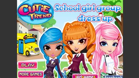 game cutie trend school girl group dress up nby game youtube