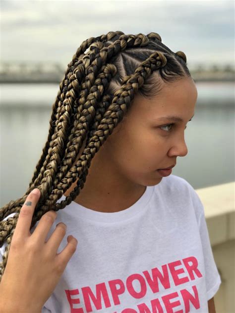 Jumbo Sized Box Braids Blonde Box Braids Protective Style Box