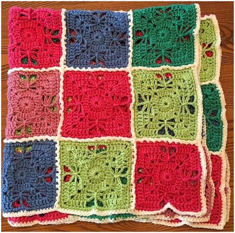 Vivilions Butterfly Squares Crochet Afghan Free